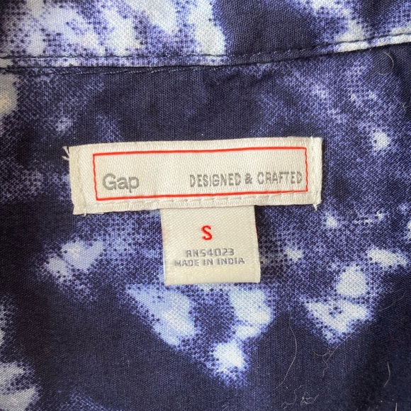 Blue and white tie-dyed, long sleeve or short sleeve dress from GAP. Size Small - Picture 6 of 7